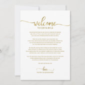 Invitation Lettre de bienvenue et d'itinéraire Chic pour week (Devant)