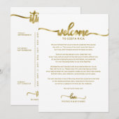 Invitation Lettre de bienvenue et d'itinéraire de week-end de (Devant / Derrière)