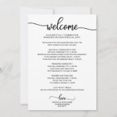 Invitation Lettre de bienvenue et icône de mariage minimalist (Dos)