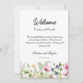Invitation Lettre de bienvenue pour mariage avec fleurs sauva (Devant)