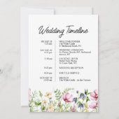 Invitation Lettre de bienvenue pour mariage avec fleurs sauva (Dos)