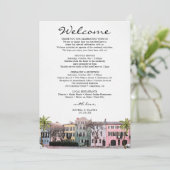 Invitation Lettre de bienvenue pour mariage Charleston Rainbo (Debout devant)