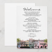 Invitation Lettre de bienvenue pour mariage Charleston Rainbo (Devant / Derrière)
