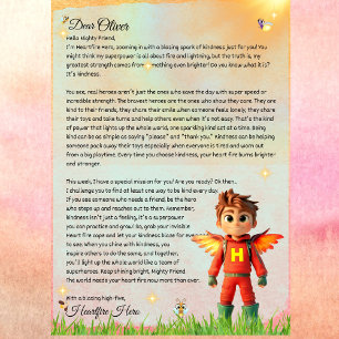 Invitation Lettre de bonté Superhero personnalisée Imprimable