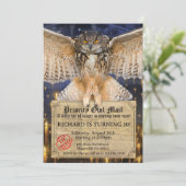 Invitation Lettre de courrier de la Chouette magique pour un  (Debout devant)