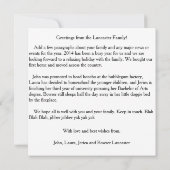 Invitation Lettre de famille avec 24 photos tout au long (Dos)