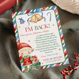 Invitation Lettre de l'Elf Christmas Boy Letter Card