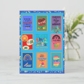 Invitation Lettre de l'enseignant personnalisé Citations amus (Debout devant)