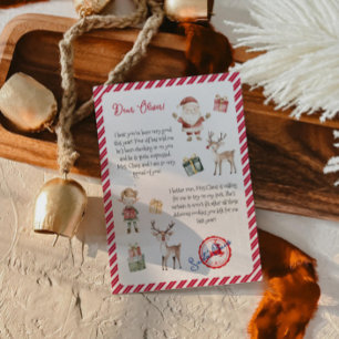 Invitation Lettre de liste agréable de Santa Claus Courrier d