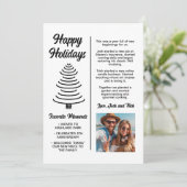 Invitation Lettre de mise à jour de la famille de Noël (Debout devant)