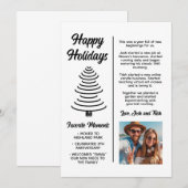 Invitation Lettre de mise à jour de la famille de Noël (Devant / Derrière)