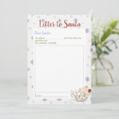 Invitation Lettre de Noël à Père Noël Modèle d'hiver (Debout devant)