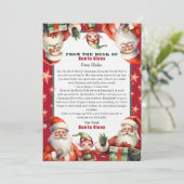 Invitation Lettre de Noël de Père Noël et Elf Personnalisé (Debout devant)