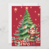 Invitation Lettre de Noël de Père Noël et Elf Personnalisé (Dos)