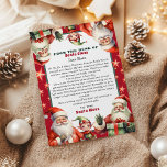 Invitation Lettre de Noël de Père Noël et Elf Personnalisé<br><div class="desc">Lettre personnalisée du Père Noël. Donnez à votre enfant cette année une lettre spéciale et mignonne de Père Noël. Collection : https://www.zazzle.com/collections/love_christmas_collection-119212194434211063</div>