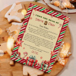 Invitation Lettre de Noël du Père Noël<br><div class="desc">Lettre personnalisée de Santa Clause. Donnez à votre enfant cette année une lettre spéciale et mignonne de Père Noël. Collection : https://www.zazzle.com/collections/love_christmas_collection-119212194434211063</div>