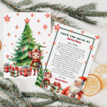 Invitation Lettre de Noël personnalisée de Père Noël et Elfe<br><div class="desc">Lettre personnalisée du Père Noël. Donnez à votre enfant cette année une lettre spéciale et mignonne de Père Noël. Collection : https://www.zazzle.com/collections/love_christmas_collection-119212194434211063</div>