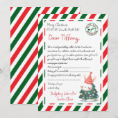 Invitation Lettre de Papa Noël Retard de cadeau (Devant / Derrière)