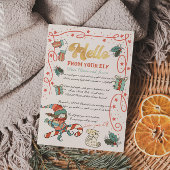 Invitation Lettre de retour Elfe de Noël