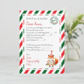 Invitation Lettre de Santa Bilan des Bons Points (Debout devant)