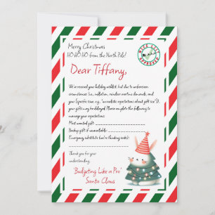 Invitation Lettre de Santa Retard de Cadeau