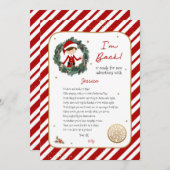 Invitation Lettre d'elfe de retour (Devant / Derrière)