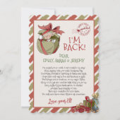 Invitation Lettre d'elfe "Je suis de retour" pour l'invitatio (Devant)