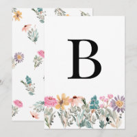 Lettre d'événement do-it-yourself Fleur sauvage Nu