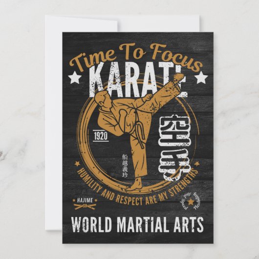 Invitation Lettre d'invitation Karate (Devant)