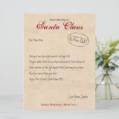 Invitation Lettre Du Bureau De Père Noël Personnalisée (Debout devant)