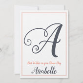 Invitation Lettre du jour du Saint's Day A Monogramme (Devant)