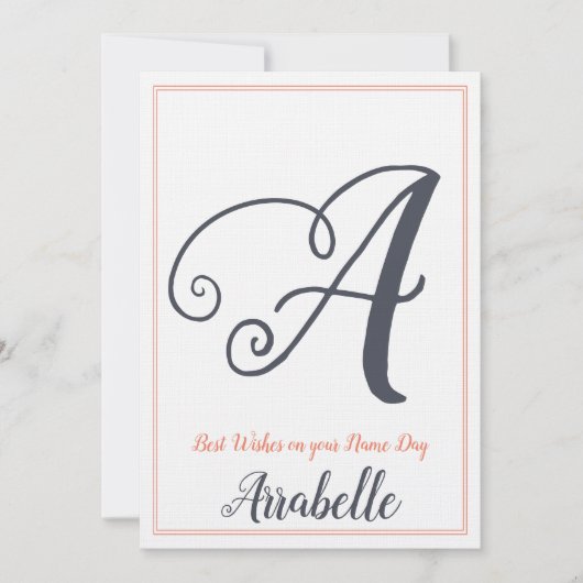 Invitation Lettre du jour du Saint's Day A Monogramme (Devant)