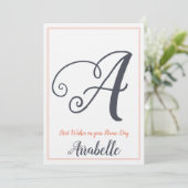 Invitation Lettre du jour du Saint's Day A Monogramme (Debout devant)