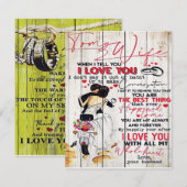 Invitation Lettre du mari à ma femme | Jolie présence | (Devant / Derrière)