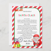 Invitation Lettre du Noël du Père Noël (Devant)
