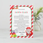 Invitation Lettre du Noël du Père Noël (Debout devant)