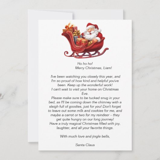 Invitation Lettre du Père Noël (Devant)