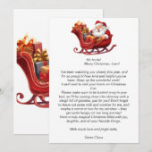 Invitation Lettre du Père Noël (Devant / Derrière)