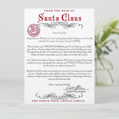 Invitation Lettre du Père Noël (Debout devant)
