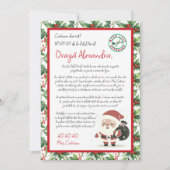 Invitation Lettre du Père Noël Holly Berry (Devant)