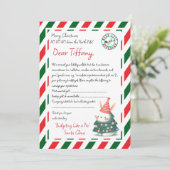 Invitation Lettre du Père Noël - Retard de cadeau (Debout devant)