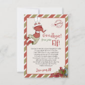 Invitation Lettre Elf "Au revoir de votre Elfe" pour Noël (Devant)