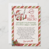 Invitation Lettre Elf "Je suis de retour" pour Noël (Devant)