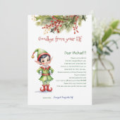 Invitation LETTRE ENFANT DE Noël DE VOTRE ENFANT (Debout devant)