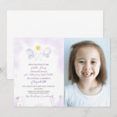 Invitation Lettre Fée aux dents pourpres avec photo (Devant / Derrière)