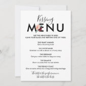 Invitation Lettre fleurie | Menu de baiser bordeaux (Devant)