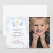 Invitation LETTRE FLEUVE BLEUE TOUR AVEC Photo (Devant / Derrière)