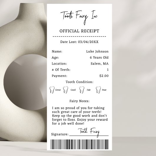 Invitation LETTRE FLOYALE POUR ENFANTS 1re dents perdues