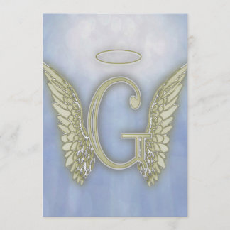 Invitation Lettre G Angel Monogramme