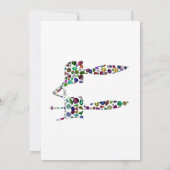 Invitation Lettre hébraïque 'CHET' faite de diamants et de pi (Dos)